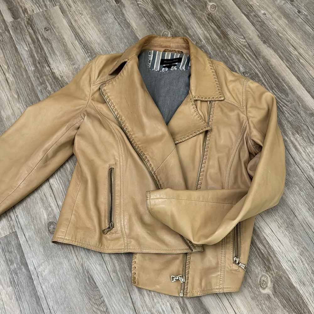 Massimo Dutti leather jacket